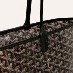 Goyard Artois Tote MM Black Goyardine Canvas & Chevroches Calfskin Palladium Hardware - Image 3